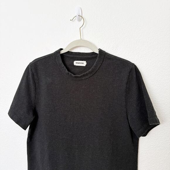 [Taylor Stitch] Charcoal Gray Crew Neck 100% Organic Cotton T-Shirt Sz Medium 40 - Picture 4 of 11
